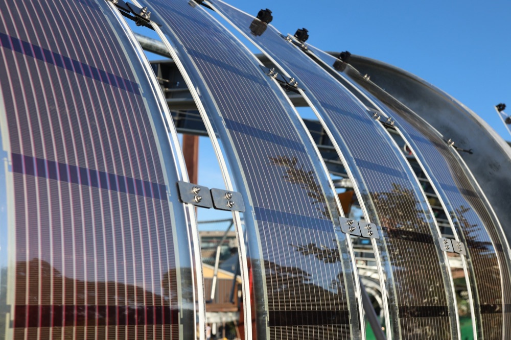 The Canopy at Lane Cove with Printed Solar on its curved upper surface