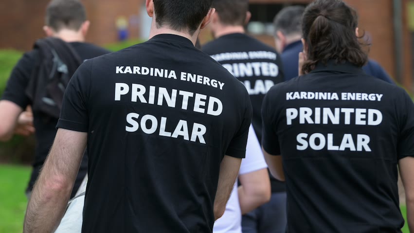 Kardinia team members in Kardinia Energy Printed Solar shirts
