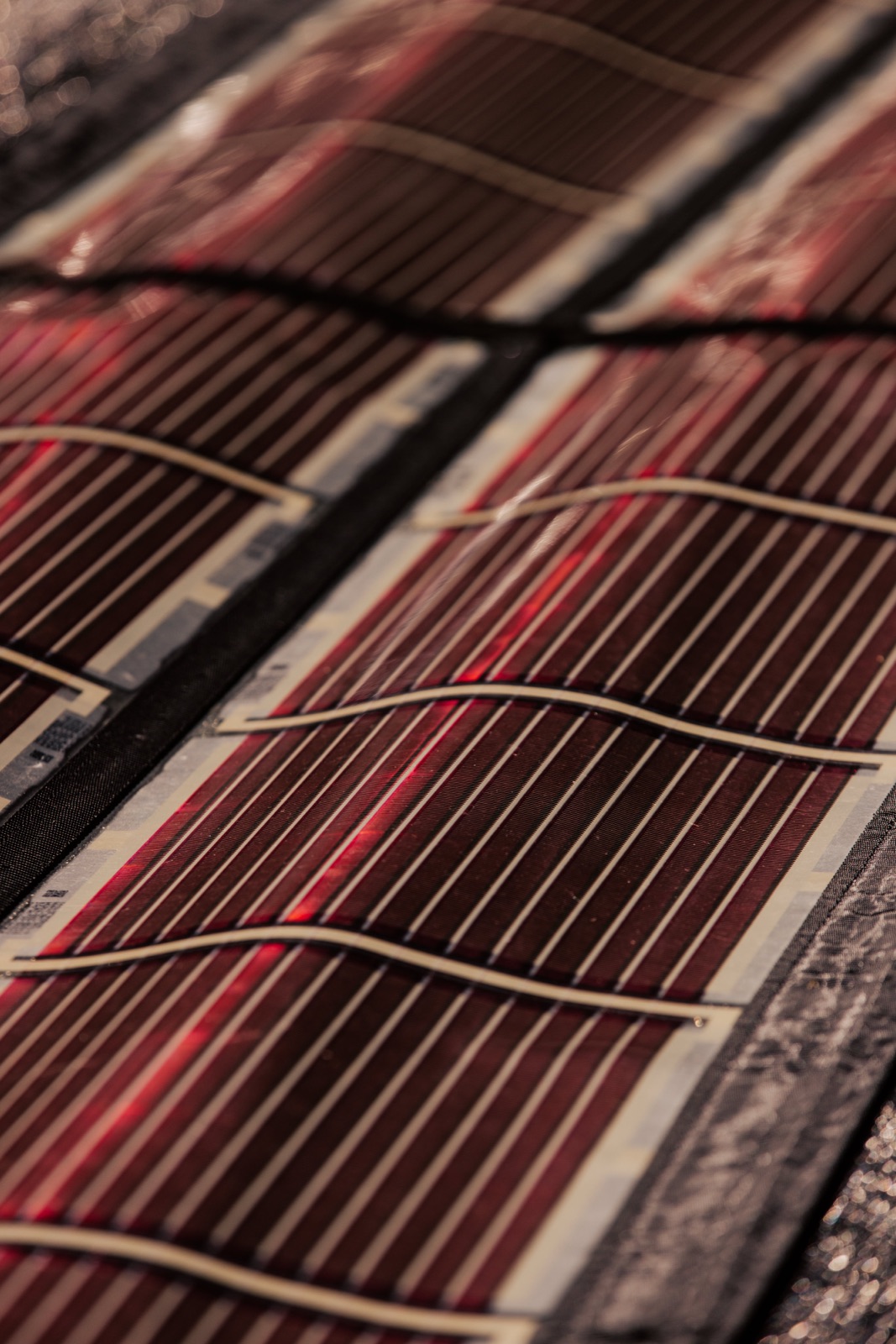 Printed Solar following the curve of the seating